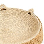 Cat Bed Sofa with Scratch Board, Natural Rattan Weave Pet Sleeping Bed for Cats and Dogs, Wear-Resistant Pet House