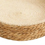 Cat Bed Sofa with Scratch Board, Natural Rattan Weave Pet Sleeping Bed for Cats and Dogs, Wear-Resistant Pet House