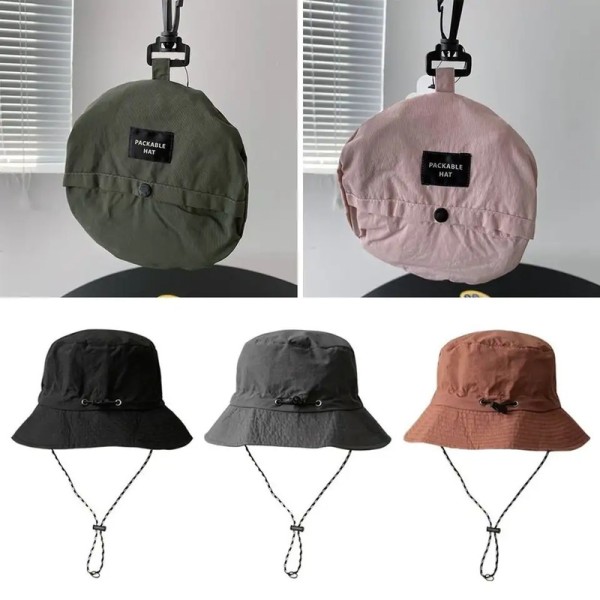 Foldable Fisherman Hat with Sun Protection, Unisex Waterproof Bucket Hat for Camping Hiking Outdoor Activities, Lightweight UV Protection Cap