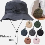 Foldable Fisherman Hat with Sun Protection, Unisex Waterproof Bucket Hat for Camping Hiking Outdoor Activities, Lightweight UV Protection Cap