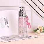Large Capacity Leopard Print Water Bottle with Bowknot, 500ML Vintage Transparent Drink Cup with Lid, Dual-use Portable Water Cup for Outdoor Travel