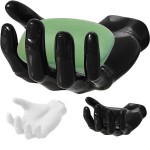Creative Hand Shape Soap Dish, Wall Mounted Soap Holder with Drainage, Decorative Resin Soap Tray for Bathroom Kitchen, Self-Adhesive Soap Saver