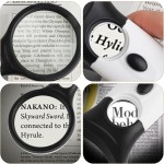 Magnifying Glass with LED Light, 3X 45X Handheld Magnifier with Light, Illuminated Reading Magnifier for Seniors, Jewelry Inspection, Coins and Hobby