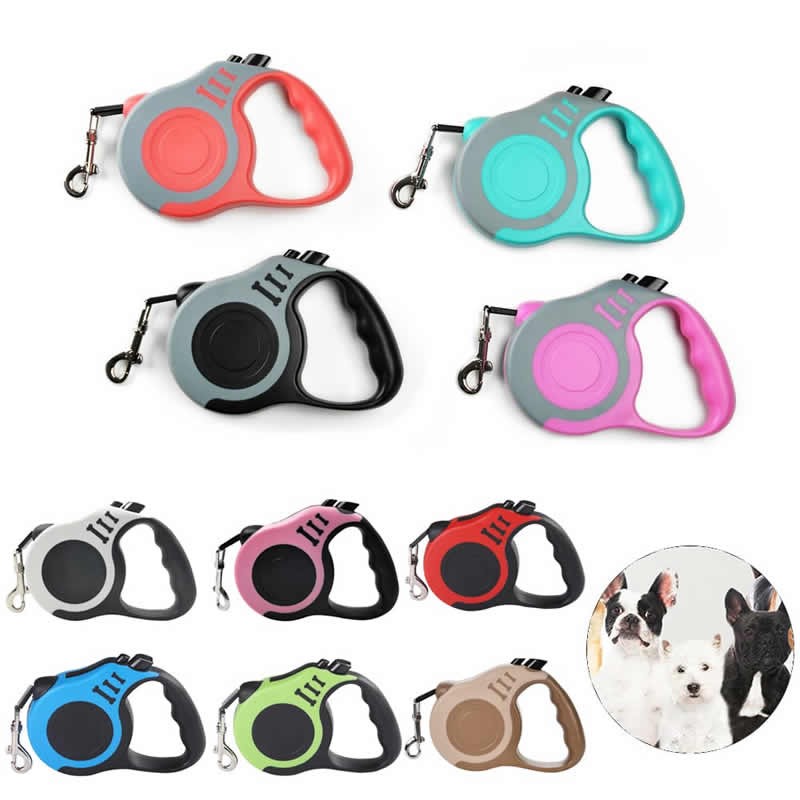 Breathable 3m 5m Dog Leash Strong Nylon Puppy Lead Small Medium Large Dogs Cats Automatic Retractable Durable Yorkshire Pet Supplies