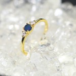Slim Wedding Dainty Ring for Women, Delicate Cubic Zirconia Light Gold, Proposal Finger Gift, Fashion Jewelry R872