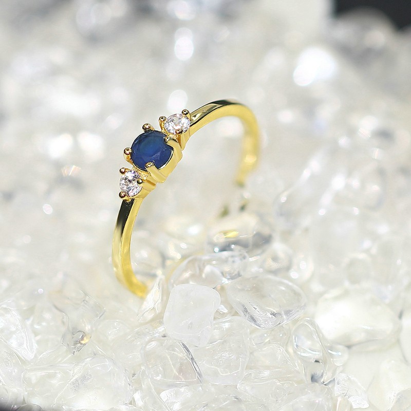 Slim Wedding Dainty Ring for Women, Delicate Cubic Zirconia Light Gold, Proposal Finger Gift, Fashion Jewelry R872