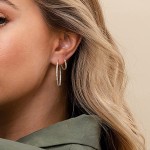 Hoop Earrings for Women, Micro-inlaid Zircon Small & Big Pierced Cartilage Ear Hoops, Punk Jewelry E398