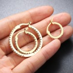 Hoop Earrings for Women, Micro-inlaid Zircon Small & Big Pierced Cartilage Ear Hoops, Punk Jewelry E398