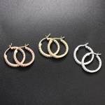 Hoop Earrings for Women, Micro-inlaid Zircon Small & Big Pierced Cartilage Ear Hoops, Punk Jewelry E398