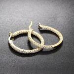 Hoop Earrings for Women, Micro-inlaid Zircon Small & Big Pierced Cartilage Ear Hoops, Punk Jewelry E398