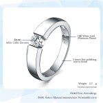4.5mm Hearts and Arrows Cubic Zirconia Wedding Ring, Rose Gold & Silver Color, Classical Finger Ring R400 R406