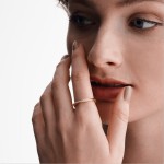 Wedding Ring for Women Lovers, Simple Cubic Zirconia Rose Gold Color Fashion Jewelry R314