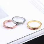 Wedding Ring for Women Lovers, Simple Cubic Zirconia Rose Gold Color Fashion Jewelry R314