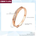 Wedding Ring for Women Lovers, Simple Cubic Zirconia Rose Gold Color Fashion Jewelry R314