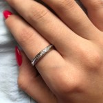 Wedding Ring for Women Lovers, Simple Cubic Zirconia Rose Gold Color Fashion Jewelry R314
