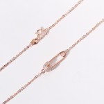 Pendant Necklace for Women, Unique Hollow Out Zircon Pin, 3 Color Collarbone Chain Fashion Jewelry KBN260
