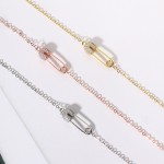 Pendant Necklace for Women, Unique Hollow Out Zircon Pin, 3 Color Collarbone Chain Fashion Jewelry KBN260