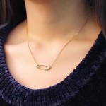 Pendant Necklace for Women, Unique Hollow Out Zircon Pin, 3 Color Collarbone Chain Fashion Jewelry KBN260