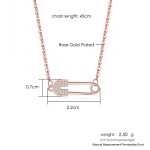 Pendant Necklace for Women, Unique Hollow Out Zircon Pin, 3 Color Collarbone Chain Fashion Jewelry KBN260