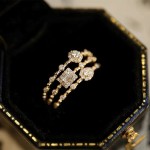 Trendy Korean Women Dainty Ring, Concise Geometry Zirconia Gold Color Stacking Rings, Crystal Jewelry R742