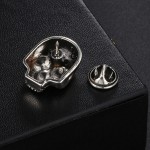 Punk Style Skull Head Brooch, Gothic Backpack Badge Ghost Head Clothing and Bag Pins, Fashion Men Women Halloween Gift OHX001