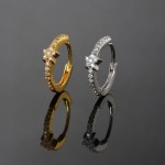 Mini Cute Star Hoop Earrings for Women, Geometry Cubic Zircon Ear Tragus Helix Piercing, Fashion Jewelry