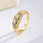 Chunky Croissants Rings for Women, Vintage Gold Color Statement Ring, Fashion Jewelry