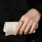 Chunky Croissants Rings for Women, Vintage Gold Color Statement Ring, Fashion Jewelry