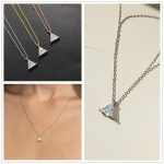 Korean Choker Necklace for Women, Minimalist Gold Color Heart Waterdrop Crystal Pendant Chain, Wedding Gift Necklaces Jewelry N481