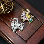 Creative Rhinestone Zodiac Sheep Brooch, Fashion Animal Pin, Elegant Jewelry Gift for Women Men