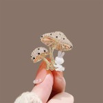 Lovely Mushroom Rabbit Brooch, Fashion Mushroom Rabbit Brooches Pins, Jewelry Accessories Party Gifts for Men Women