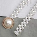 Elegant Pearl Waist Belt, Women Wedding Dress Belt, Fashion Pearl Chain Belt for Bridal and Evening Dresses