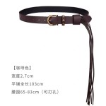 Fashion Tassel Women Belt, Ins Style New Personality Jeans Accessories, Superior Designer Solid Colour Versatile Belt
