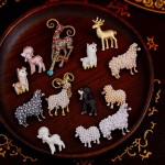 Baroque Luxury Sheep Goat Animal Brooch, Men Women Brooch Pin, Wedding Holiday Party Couple Surprise Gift Jewelry Accessories