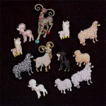 Baroque Luxury Sheep Goat Animal Brooch, Men Women Brooch Pin, Wedding Holiday Party Couple Surprise Gift Jewelry Accessories