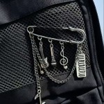 Gothic Punk Music Symbol Brooch Retro Guitar Microphone Pendant Lapel Pin Clothing Accessory Fashion Daily Party Jewelry Gift