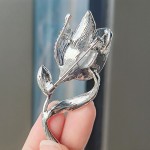 Luxury Creative Big Crystal Tulip Flower Brooch, Women Trendy Rhinestone Brooch Pins, Office Party Accessories New Year Gift