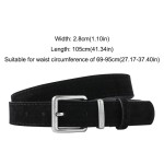 Trendy Pin Buckle Suede Leather Belt, Casual Luxury Design Business Waist Belt, Retro Waistband For Women