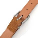 Trendy Pin Buckle Suede Leather Belt, Casual Luxury Design Business Waist Belt, Retro Waistband For Women