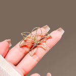 High End Hollowed Out Lily Flower Brooch, Feminine Style Suit Brooch, Minimalist Brooch