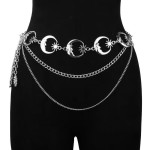 Fashion Golden Tassel Waist Chain Belt, Female Bohemian Metal Punk Goth Moon Designer Belts, High Quality Dress Chains for Women