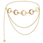 Fashion Golden Tassel Waist Chain Belt, Female Bohemian Metal Punk Goth Moon Designer Belts, High Quality Dress Chains for Women