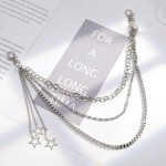 Punk Y2k Star Tassel Pants Chain for Women Men Hip Hop Silver Color Multilayer Waist Chain Dress Jewelry Gothic Rock Accessories