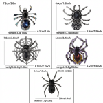 Halloween Rhinestone Spider Brooch for Women Trendy Insect Pin Party Jewelry Gift