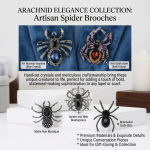 Halloween Rhinestone Spider Brooch for Women Trendy Insect Pin Party Jewelry Gift
