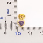 Romantic Heart Shape Inlaid Zircon Charm Stud Earrings for Women 5 Colors Jewelry Gift