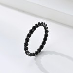 3MM Stainless Steel Twisted Wire Rope Braided Ring Band Jewelry Size 5-12 Fashion for Women Men