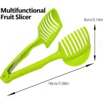 Premium Quality Multifunctional Cutting Holder Tomato Lemon Food Tongs Manual Fruit Tool Round Vegetable Handy Kitchen Gadget