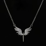 Rhinestone Angel Wing Necklace for Women