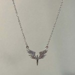 Rhinestone Angel Wing Necklace for Women